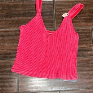 Vibrant Pink Ribbed Camisole